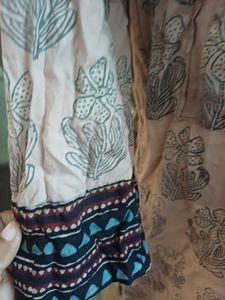 Light Brown Printed Kurta