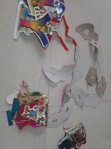 9 Party Masks &amp; 2 Birthday Banners