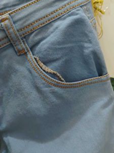 Light Blue Straight Leg Jeans