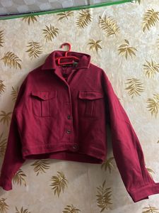 Winter Coat, Full sleeves, beautiful red colour