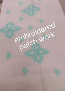 Elegant baby pink kota doriya aplic work sareeSare
