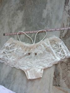 Lace Briefs with Bow Detail