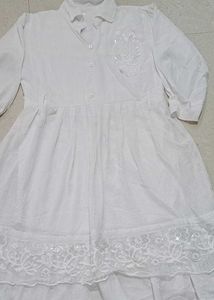 White Chikankari Kurta and Palazzo Set