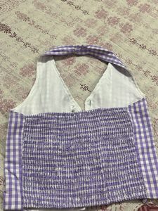 Cute Gingham Halter Top