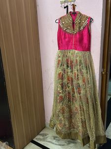 Elegant Floral Anarkali Dress
