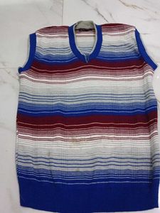 Striped Sleeveless Sweater