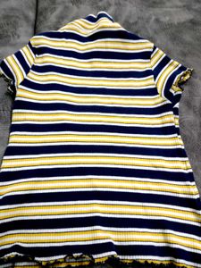 Striped Mock Neck Top
