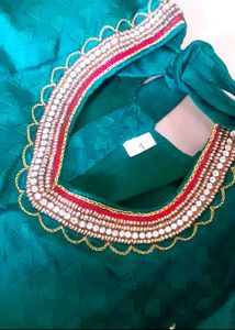 Kanchipuram Green Silk Pavadai Sattai