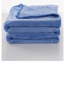 Soft Blue Throw Blanket