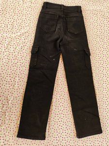 Black Cargo Jeans