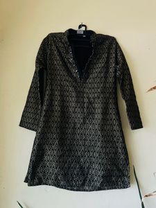 Black Silk Kurta