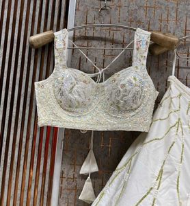 Elegant White Embroidered Lehenga Choli Set