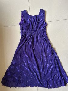 Elegant Purple Floral Dress