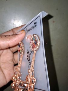 Charming Rose Gold Kashmiri Earrings
