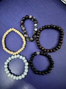 Set of 5 Beaded Bracelets
