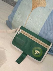 Green &amp; Clear Pouch with Zippers