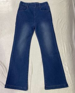 Classic Blue Denim Jeans - Flare Cut