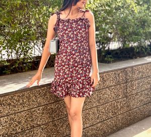 Floral Print Mini Dress