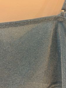 Sparkly Blue Ruched Crop Top