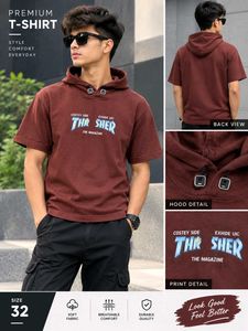 Premium Maroon Hoodie T-Shirt for Men | Stylish Ca