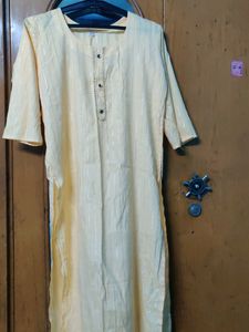 Yellow Cotton Kurta