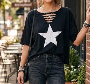 Black Star Cutout T-Shirt