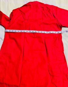 Red Embroidered Kurta