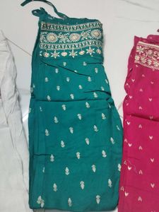 Embroidered Palazzos Set of 3 😍