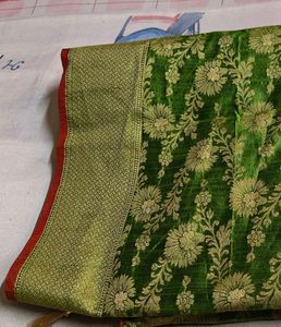 Elegant Green Banarasi Silk Saree