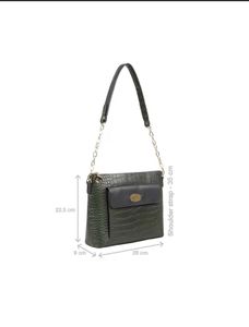 HI-DESIGN Stylish Green Croc Shoulder Bag