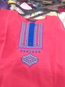 ZOLA Women’s Pink Embroidered Kurti | Ethnic Casua