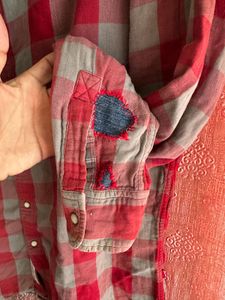 Classic Red and Grey Plaid Shirt
