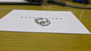 Adjustable Zircon Solitaire Ring