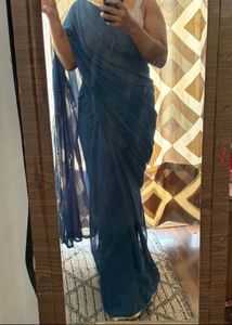 Elegant Teal Blue Saree