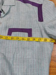 Stylish Blue Embroidered Shirt