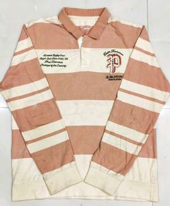 Men's Striped Rugby Polo T-Shirt