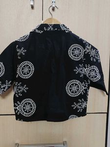 Stylish Black Embroidered Shirt