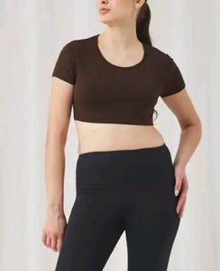 Brown Cropped T-Shirt