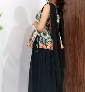 Stunning Black Brand New Indo-western Dress