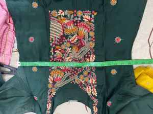 greenmehendi function Kurta Set with Dupatta