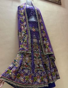 Exquisite Purple Embroidered Lehenga Choli