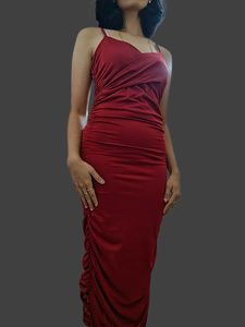Gathered Bodycon Slip Dress
