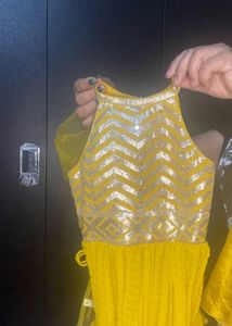 fix price Stunning Yellow Sequin Lehenga Choli