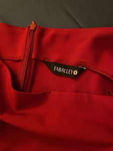 Classic Red Skater Dress with Shoulder Bow Detail