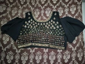 Designer Black Embellished plazo pair