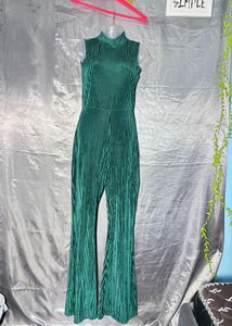 Emerald Green Velvet Jumpsuit
