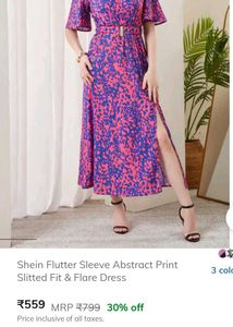 Shein Flutter Sleeve beautiful  Dress