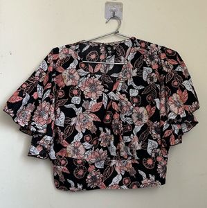 Floral Print Cropped Top