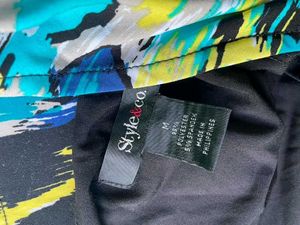 Stylish Abstract Print Tunic Top