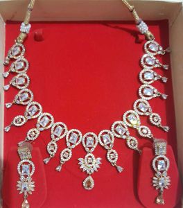 Elegant CZ Necklace and Earring Set